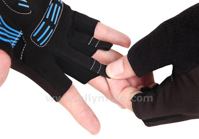 130 Microfiber Breathable Mesh Gloves Unisex Half Finger@5